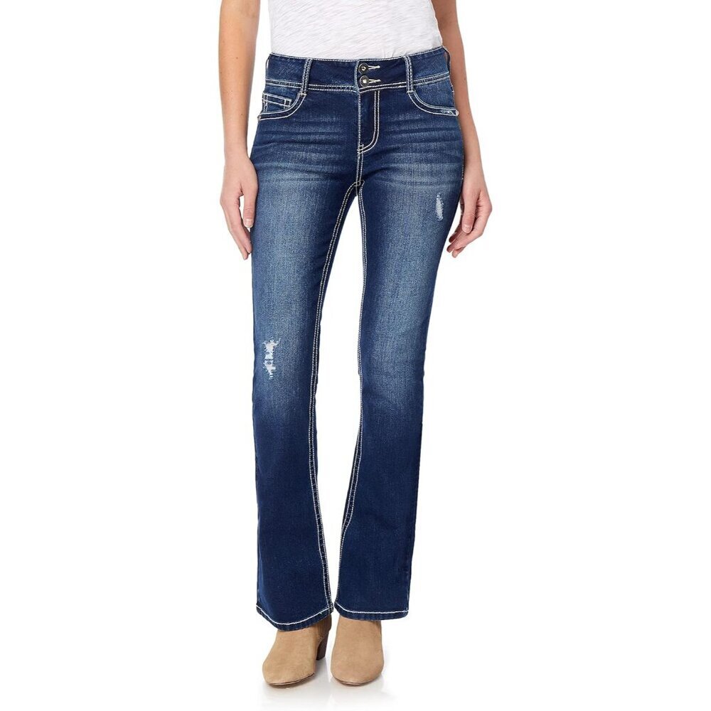 Women's Bootcut Jeans Stretch Cotton Plus Size Mid Rise Flattering Style